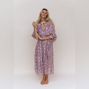 Daughters of India | Kyra Midi Dress in Musk | L